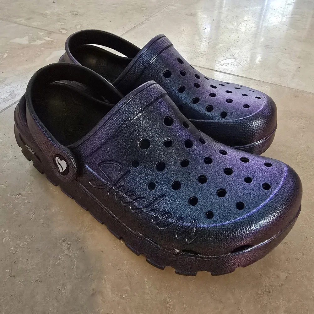 Skechers Foamies Arch Fit Footsteps - Pixie Dust Clogs in Black Pearl SZ 6 - Picture 2 of 7